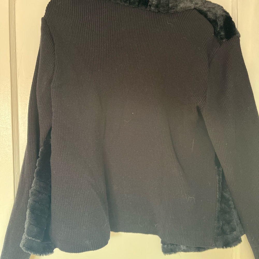 Ruby Rd. Black Teddy Jacket - Picture 3 of 5
